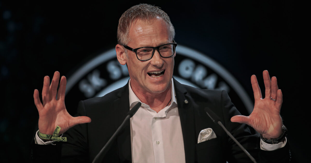 Vizepräsident Peter Schaller ein Fünfziger SK Sturm