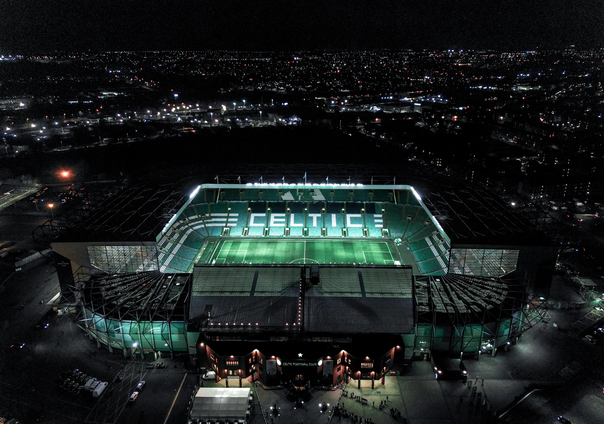 Ein Stadion in Glasgow