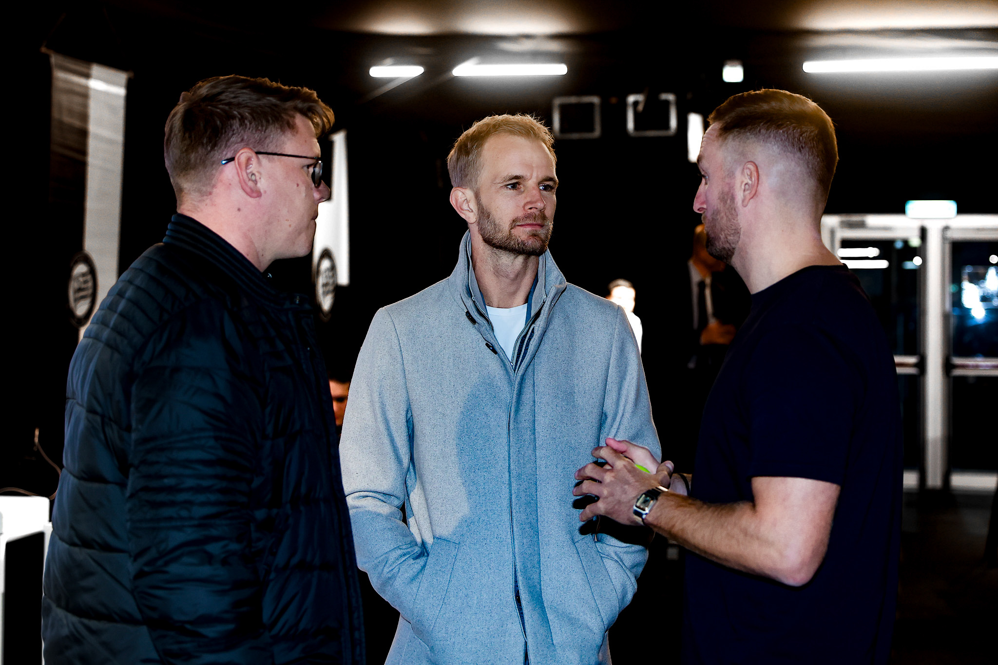 Jakob Jantscher, Christoph Wurm und Peter Hackmair im Gespräch.