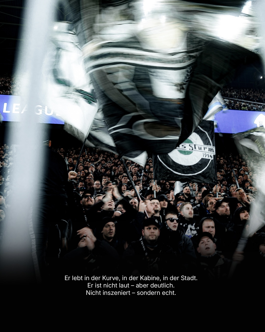 Fans schwenken Fahnen