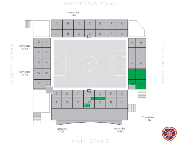 Eine Grafik wo man einen Stadionplan sieht.