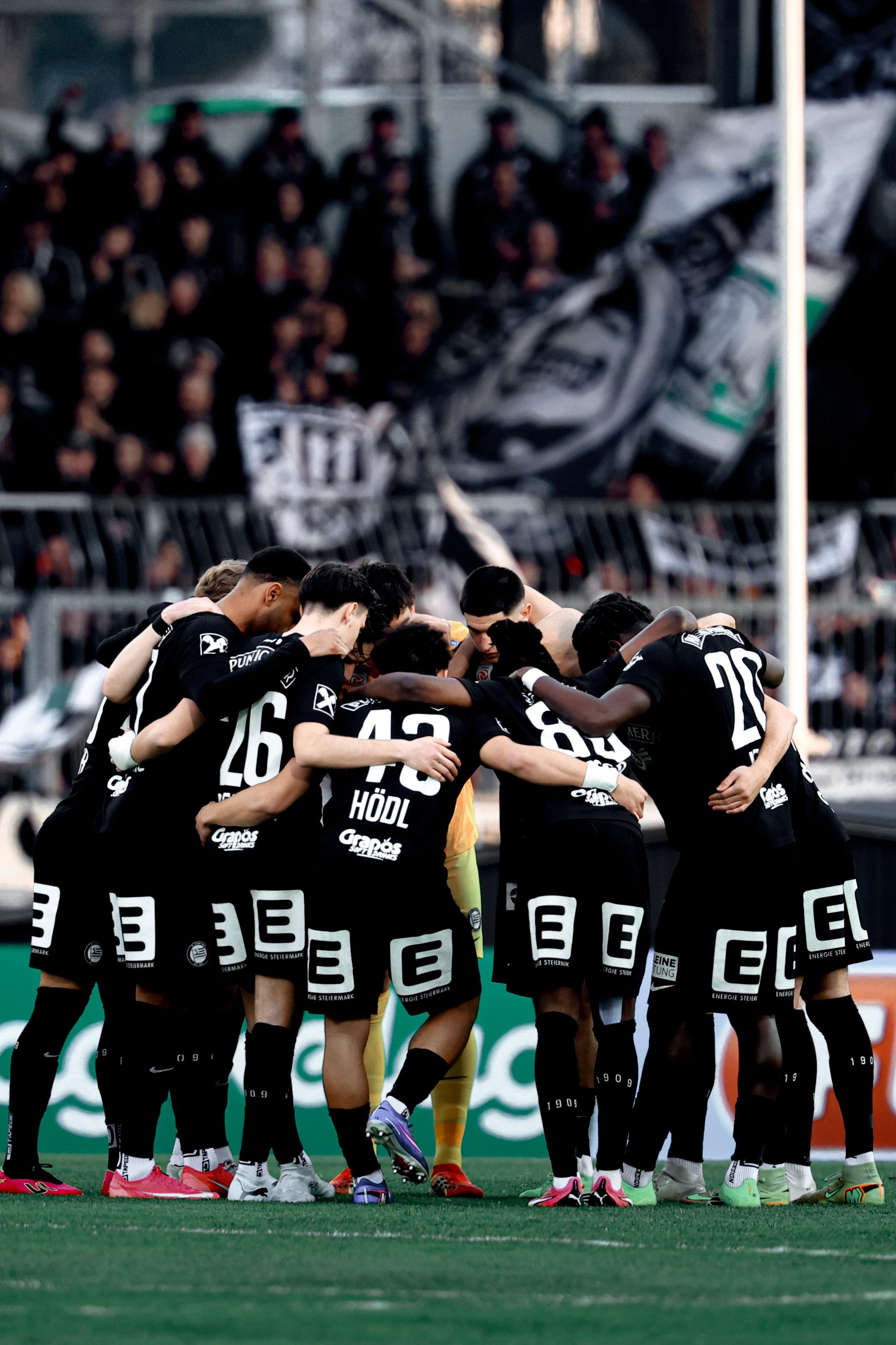 Spieler in einem Kreis.