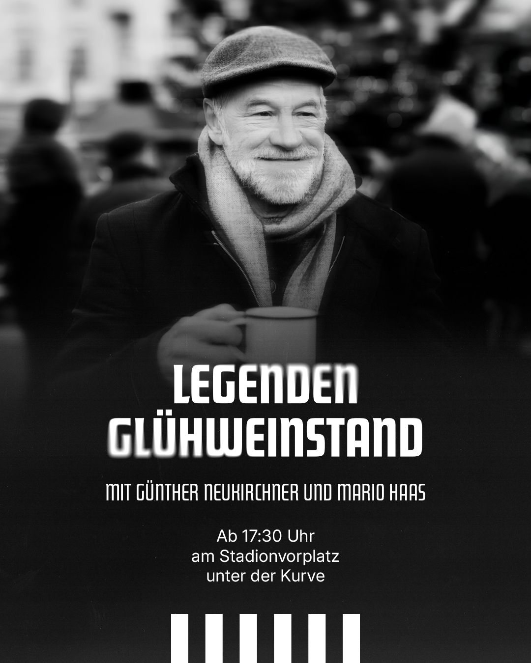 Eine Grafik mit einem Mann mit Glühwein.